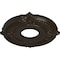 Ekena Millwork Attica Ceiling Medallion (Fits Canopies up to 3 1/2"), 12 3/4"OD x 4"ID x 1/2"P, Stone Hearth CM12ATSHF - alternate 2